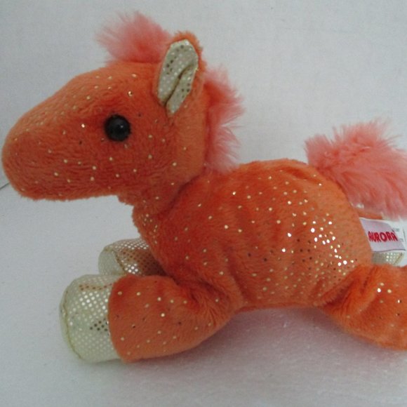 Aurora Orange with Sparkle Pony Beanie Plushy Toy 7.5” - Retired - Picture 4 of 12